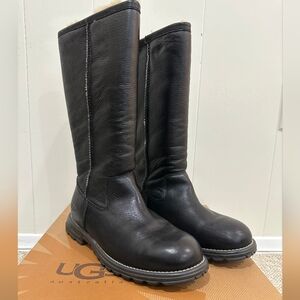UGG Black Leather Boots